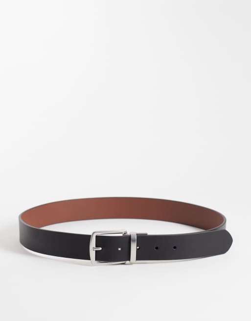 Polo Ralph Lauren reversible leather belt changeable buckle gift set in black/tan, 2 of 3
