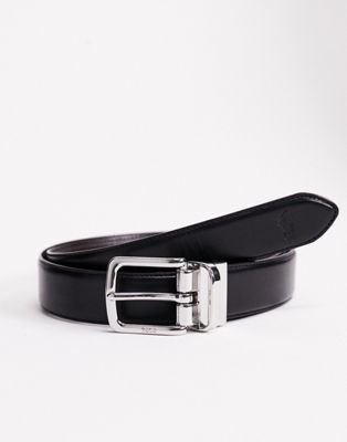 Polo Ralph Lauren reversible leather belt in black/tan