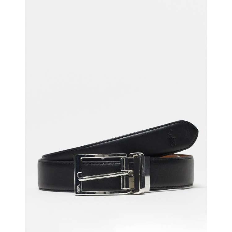 Polo Ralph Lauren reversible leather belt in black tan ASOS