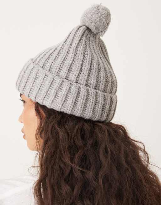 Polo Ralph Lauren rich wool bear logo hat in grey, 3 of 3