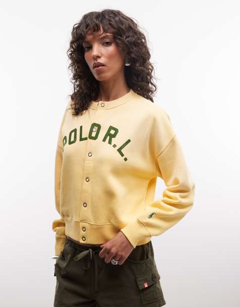 Polo Ralph Lauren RL sweatshirt med knappar i gult - view 1