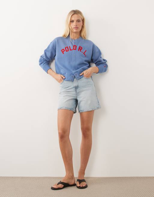 Polo Ralph Lauren RL Sweatshirt mit Knopfleiste in Blau, 2 von 4