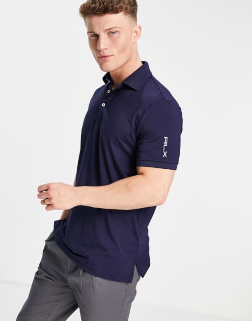 Polo Ralph Lauren RLX Golf lightweight airflow shoulder logo polo in french  navy