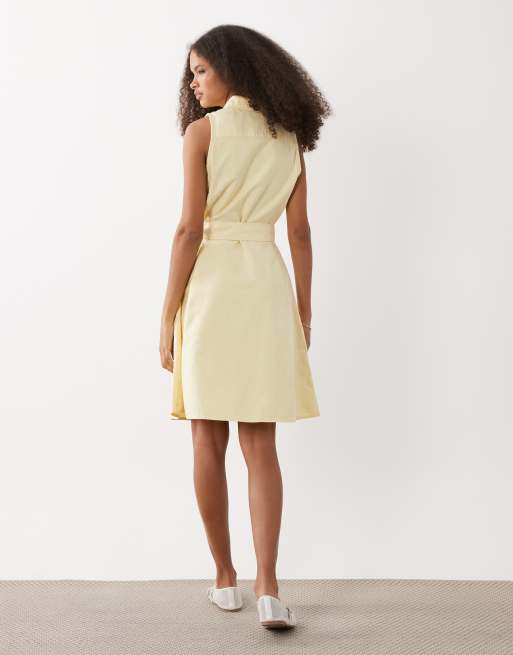Polo Ralph Lauren - Robe chemise de jour sans manches - Jaune, 3 de 4