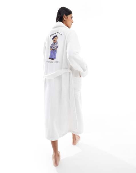 Polo Ralph Lauren - Robe de chambre à motif ours - Blanc - view 1