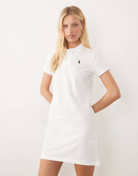 Polo Ralph Lauren - Robe de jour casual style polo à manches courtes - Blanc - view 1