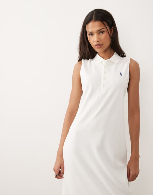 Polo Ralph Lauren - Robe de jour en maille - Blanc, 2 de 4