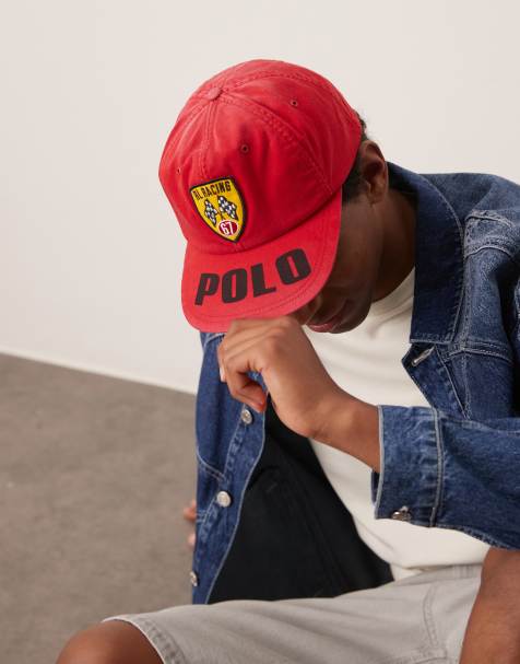 Polo Ralph Lauren – Röd baseballkeps i lätt bomullstwill med racinglogga i vintagestil - view 1