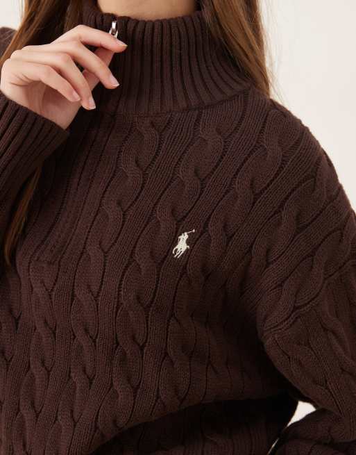 Polo Ralph Lauren – Röd tröja med halvlång dragkedja, 3 av 4