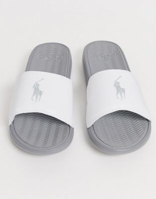 Polo Ralph Lauren - Rodwell - Slippers met polospeler in wit