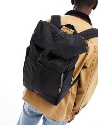 Polo Ralph Lauren roll top backpack in black with shield logo