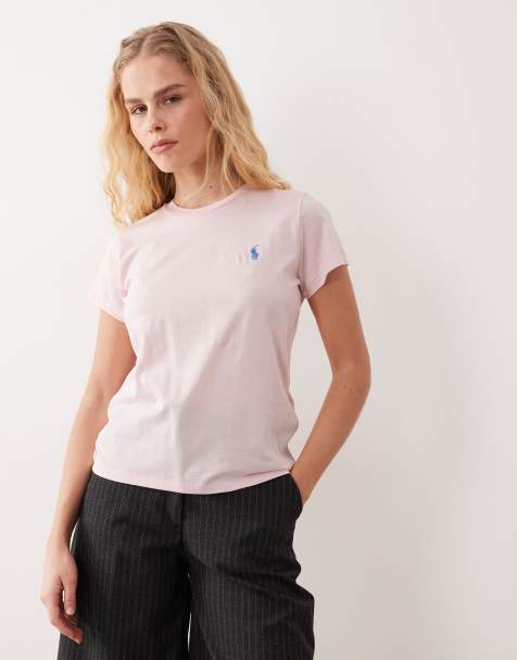 Polo Ralph Lauren – Rosa, klassisk t-shirt med rund halsringning och ikonlogga - view 1