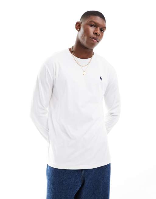 Polo Ralph Lauren – Rosa t-shirt med långa ärmar och klassisk logga
