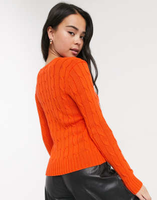 orange ralph lauren jumper