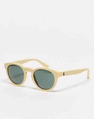 Polo Ralph Lauren round sunglasses in yellow - exclusive to ASOS