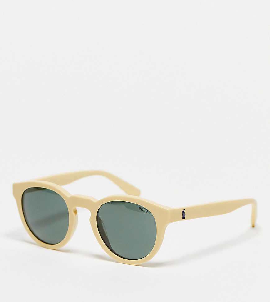 Polo Ralph Lauren round sunglasses in yellow - exclusive to ASOS