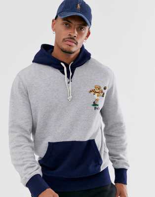 Polo rugby bear hoodie best sale