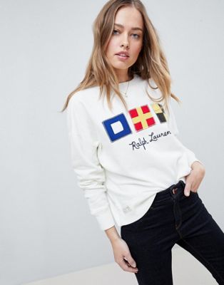 Polo Ralph Lauren Rustic Flag Logo Sweatshirt | ASOS