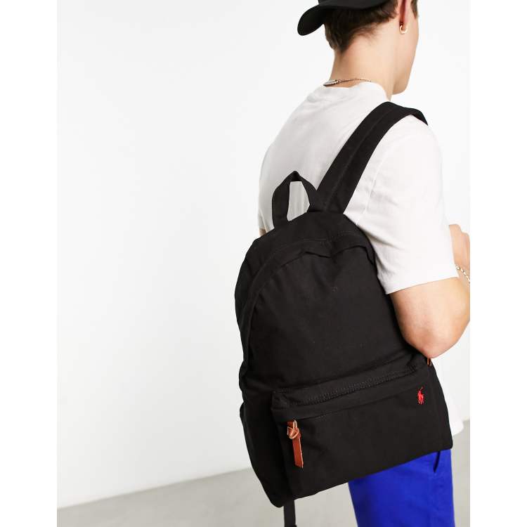 Polo Ralph Lauren Sac dos avec logo joueur de polo Noir ASOS