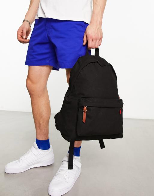 Polo Ralph Lauren Sac dos avec logo joueur de polo Noir ASOS