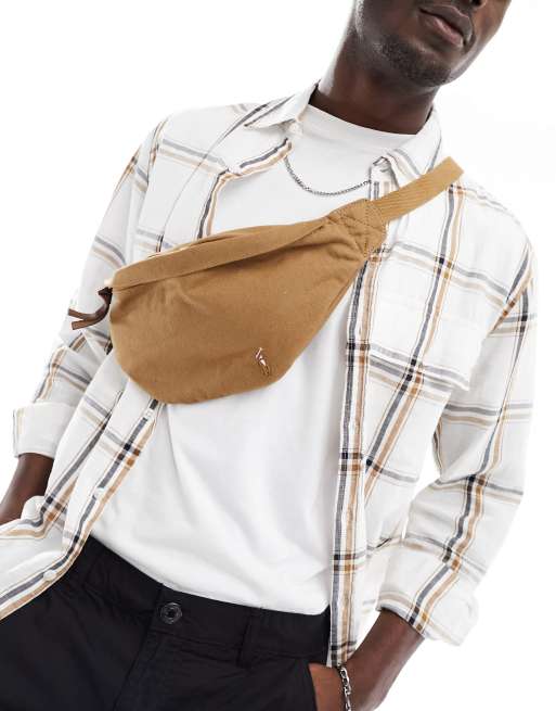 Polo Ralph Lauren - Sac banane en velours côtelé à logo poney - Fauve