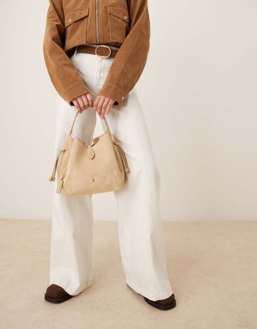 Polo Ralph Lauren - Sac bandoulière en daim - Écru, 2 de 4