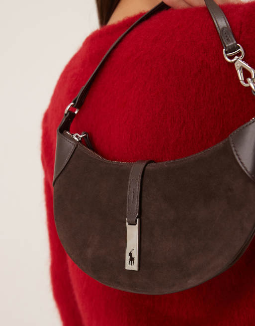 Polo Ralph Lauren - Sac bandoulière en daim - Marron, 3 de 4