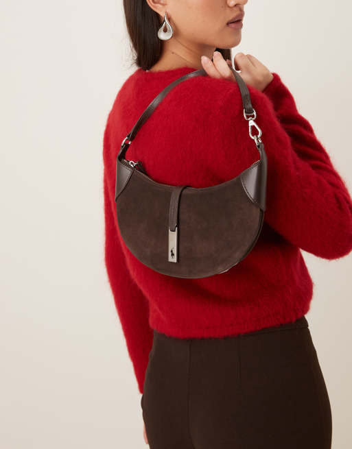 Polo Ralph Lauren - Sac bandoulière en daim - Marron, 4 de 4