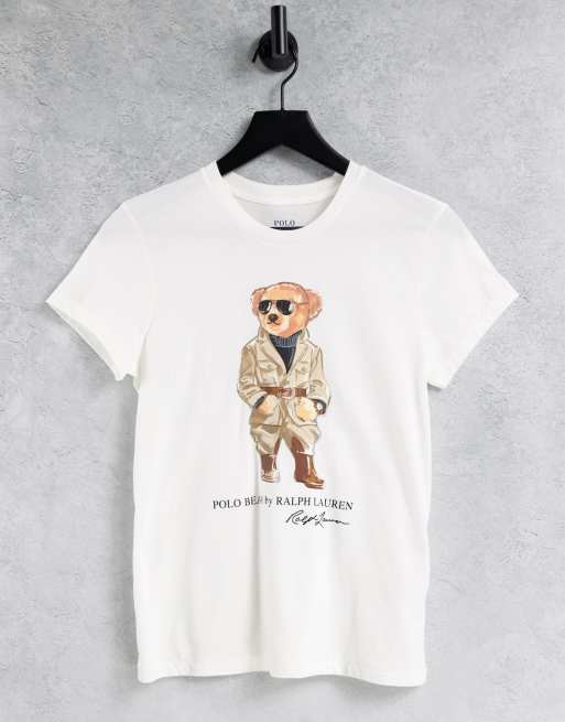 Polo Ralph Lauren safari bear T shirt in white