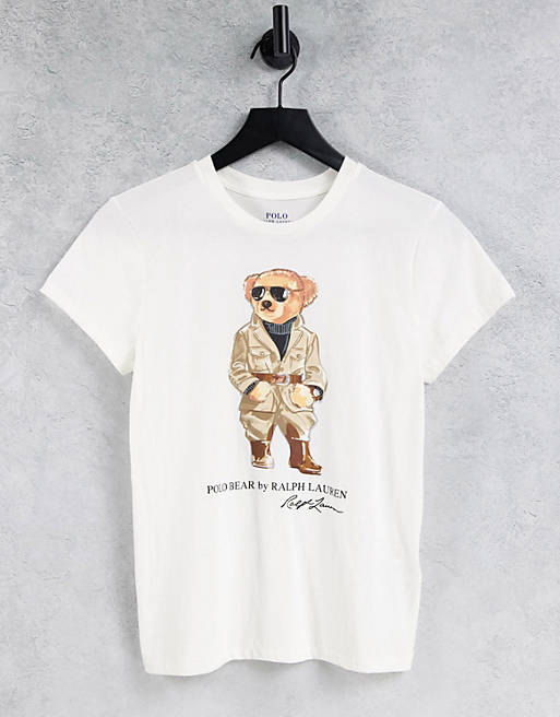 Polo Ralph Lauren safari bear t-shirt in white
