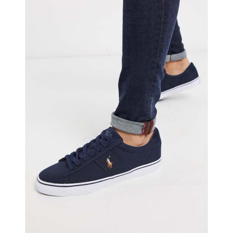 Ralph lauren canvas on sale sneakers