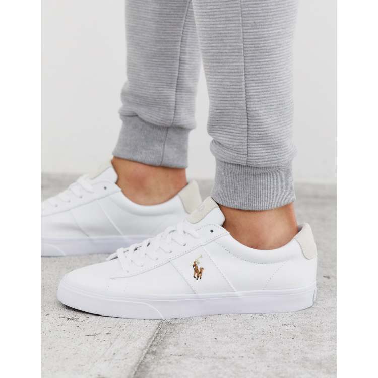 Polo on sale white sneakers