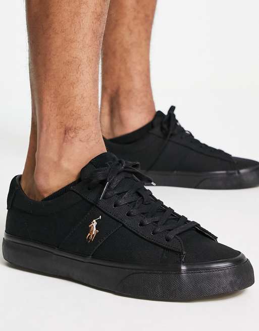 Hoofd Simuleren persoon Polo Ralph Lauren - Sayer - Sneakers in zwart met logo | ASOS