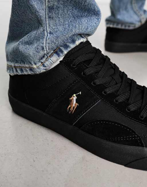 Polo Ralph Lauren Sayer Sport trainer in black with pony logo