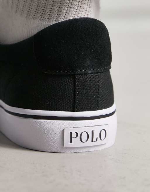 Polo Ralph Lauren sayer trainer in black with pony logo, 4 of 4
