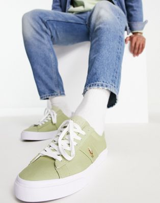 Polo Ralph Lauren sayer trainer in olive green with pony logo