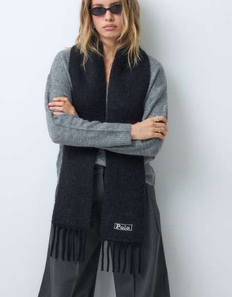 Polo Ralph Lauren scarf med scriptlogga i svart - view 1