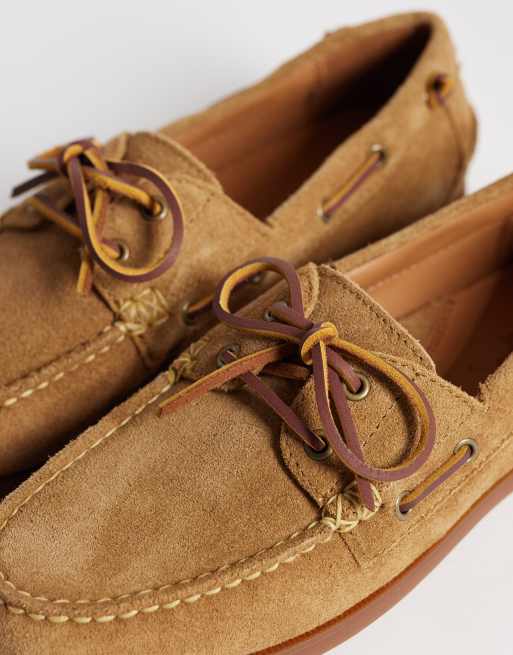 Polo Ralph Lauren - Scarpe da barca in camoscio color cuoio con nappe, 2 di 4