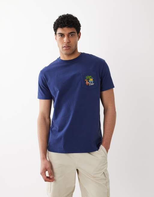 Polo Ralph Lauren scenic back embroidered t-shirt in navy, 3 of 5