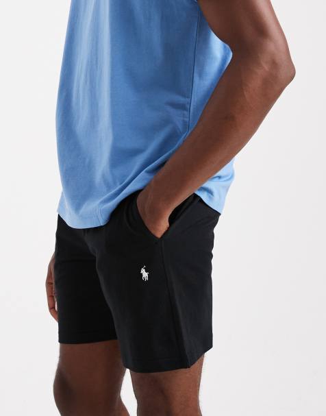 Polo Ralph Lauren – Schmal geschnittene Lounge-Shorts in Schwarz mit Markenlogo - view 1