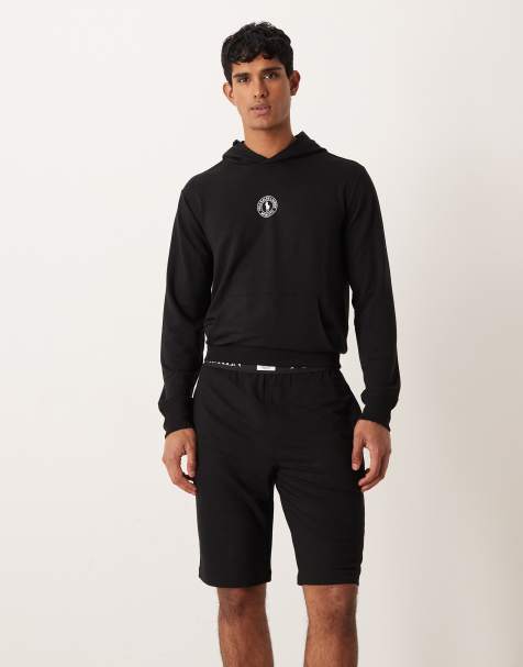 Polo Ralph Lauren – Schmal geschnittene Shorts in Schwarz mit Logo-Bund, Kombiteil - view 1