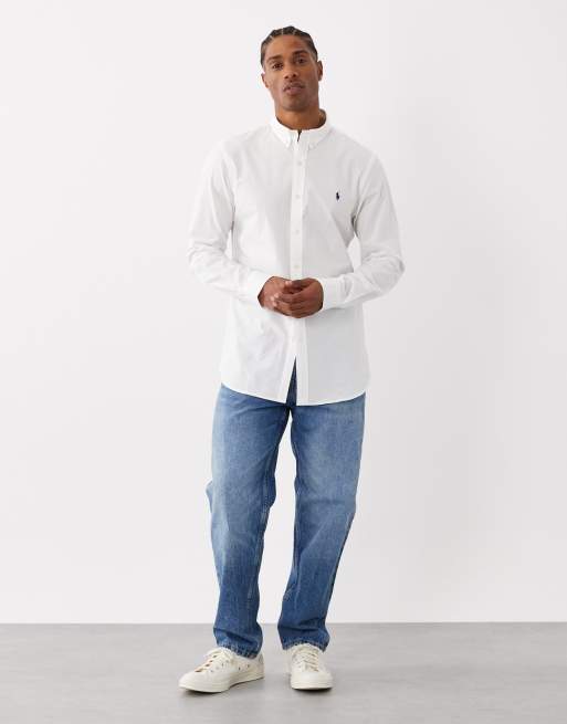 Polo Ralph Lauren – Schmal geschnittenes Oxford-Hemd in Weiß, 2 von 5