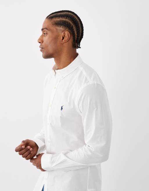 Polo Ralph Lauren – Schmal geschnittenes Oxford-Hemd in Weiß, 4 von 5