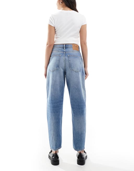 Polo Ralph Lauren – Schmal zulaufende Barrel-Jeans in hellblauer Waschung, 2 von 5