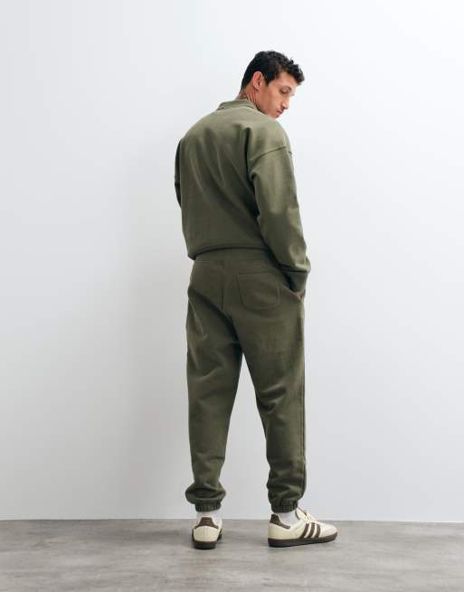 Polo Ralph Lauren schwere Jogginghose in Khaki mit lockerer Passform, 3 von 5