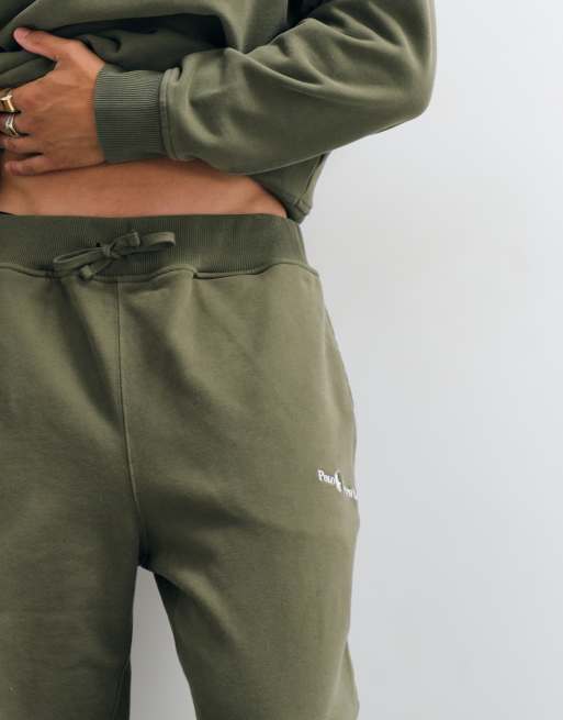 Polo Ralph Lauren schwere Jogginghose in Khaki mit lockerer Passform, 4 von 5