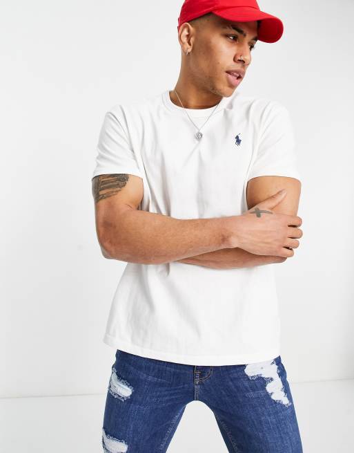 Polo Ralph Lauren – Schweres, klassisches T-Shirt in Oversize-Passform in Weiß mit Polospieler-Logo