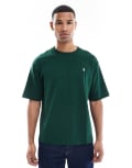 [Polo Ralph Lauren] Polo Ralph Lauren script icon logo back print relaxed fit heavyweight t-shirt in dark green XL Dark green