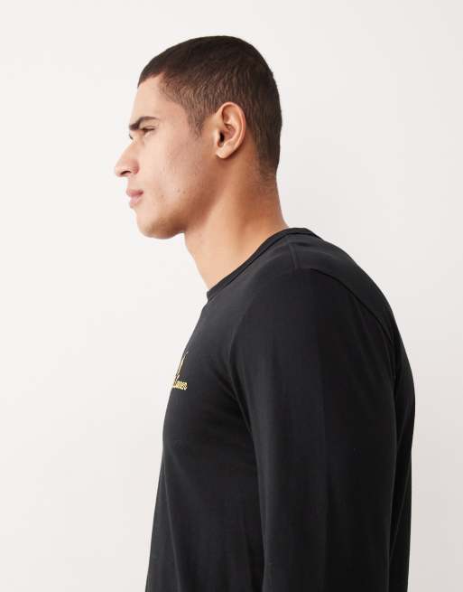 Polo Ralph Lauren script icon logo long sleeve t-shirt in polo black, 4 of 5