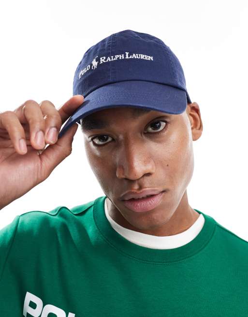 Polo Ralph Lauren script icon logo twill baseball cap in navy | ASOS